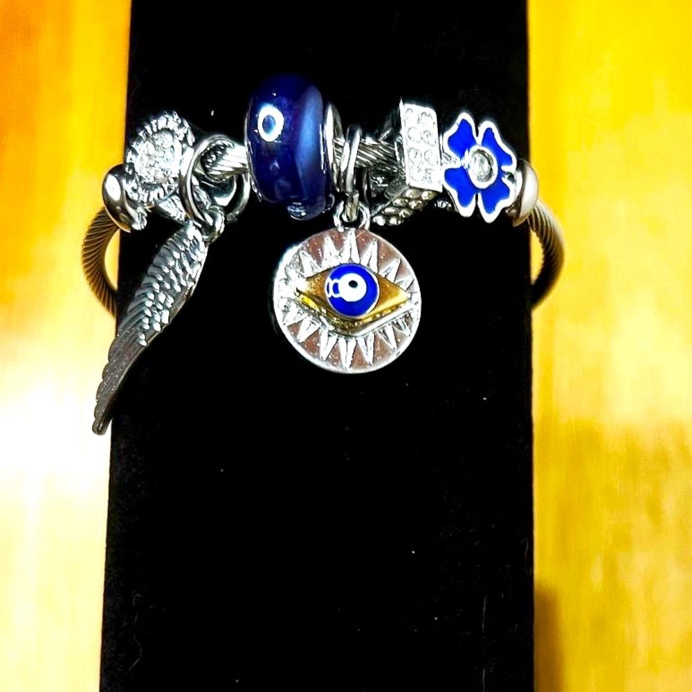 Royal blue Charm bracelet